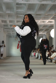 Blessed Brand Black Letterman Jacket