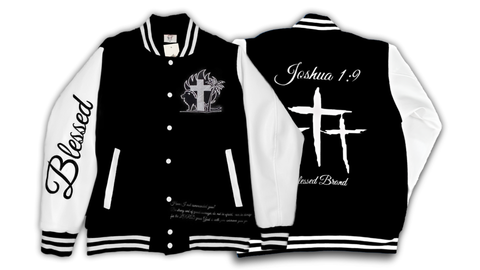 Blessed Brand Black Letterman Jacket
