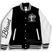 Blessed Brand Black Letterman Jacket