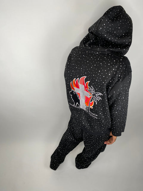 Blessed Brand Rhinestone Heavyweight Hoodie – Black