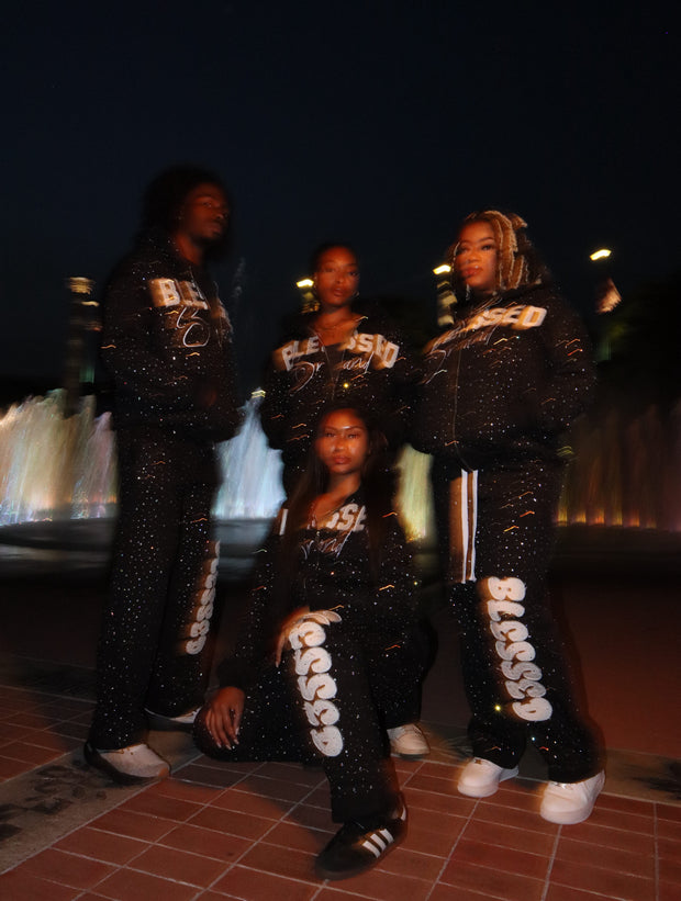 Blessed Brand Rhinestone Heavyweight Hoodie – Black