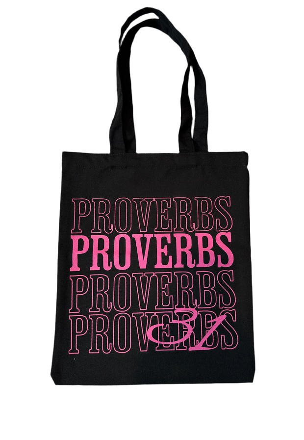Proverbs 31 Tote Bag – Strength, Style, Scripture