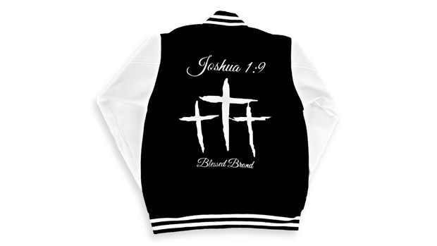Blessed Brand Black Letterman Jacket