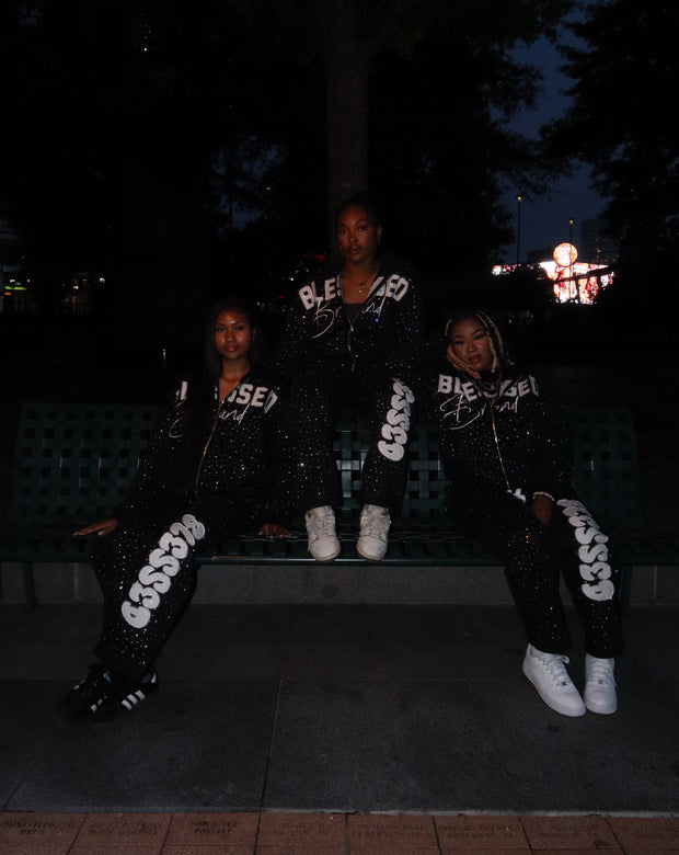 Blessed Brand Rhinestone Heavyweight Hoodie – Black