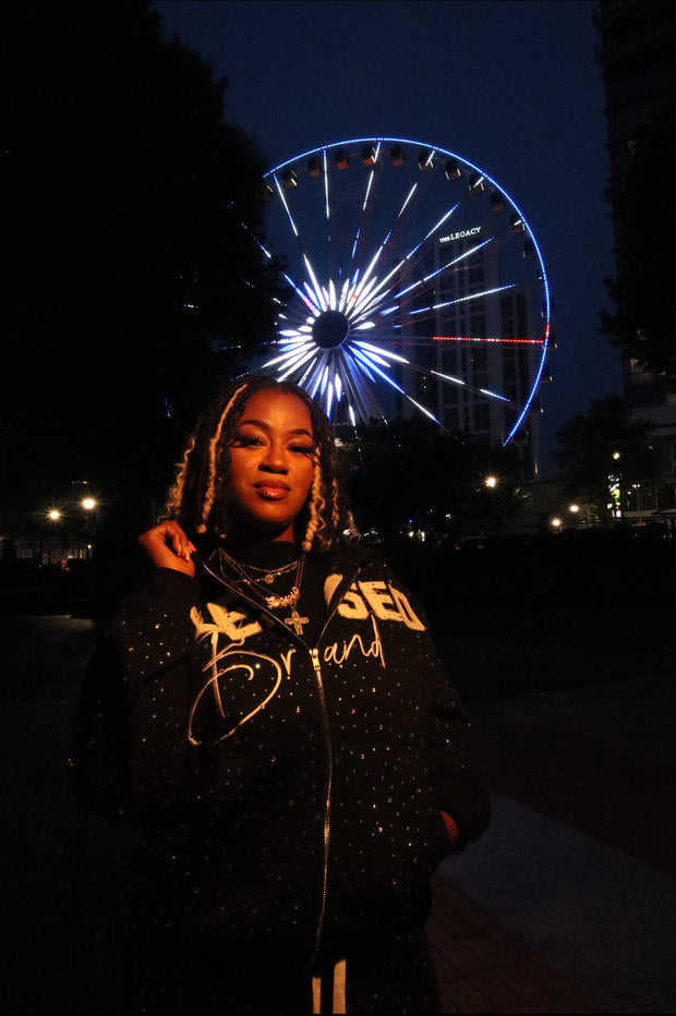 Blessed Brand Rhinestone Heavyweight Hoodie – Black