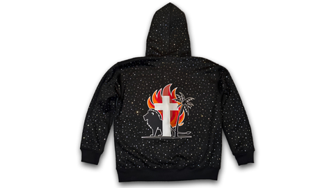 Blessed Brand Rhinestone Heavyweight Hoodie – Black