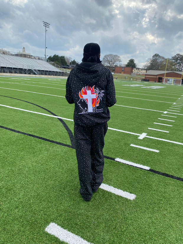 Blessed Brand Rhinestone Heavyweight Hoodie – Black