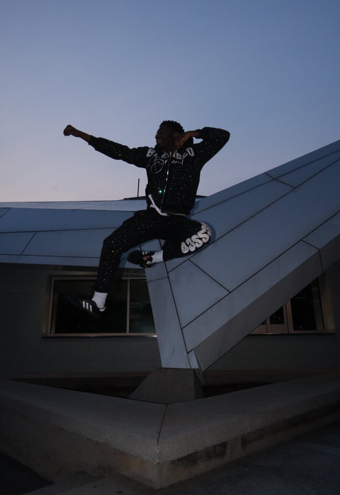 Blessed Brand Rhinestone Heavyweight Hoodie – Black