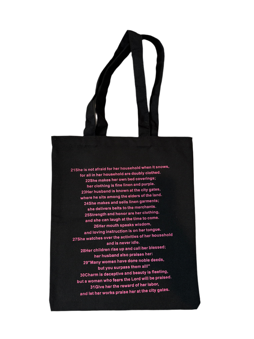 Proverbs 31 Tote Bag – Strength, Style, Scripture