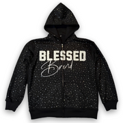 Blessed Brand Rhinestone Heavyweight Hoodie – Black