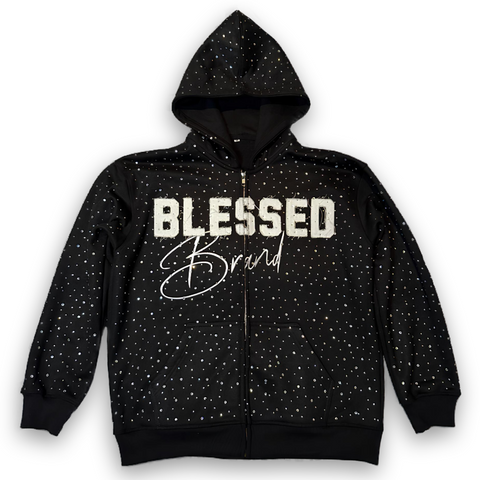 Blessed Brand Rhinestone Heavyweight Hoodie – Black