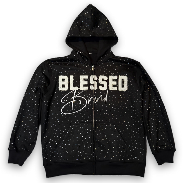 Blessed Brand Rhinestone Heavyweight Hoodie – Black