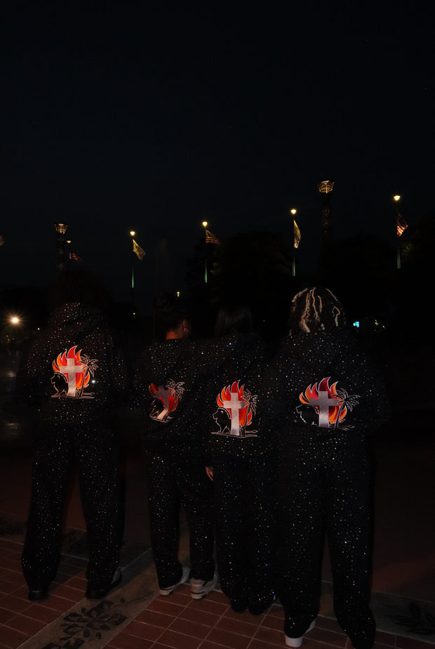 Blessed Brand Rhinestone Heavyweight Hoodie – Black