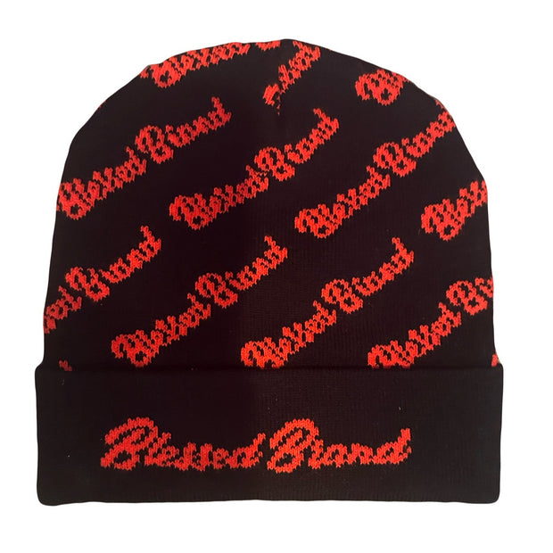Blessed Brand Red Beanie – Covered in Christ, Styled for the Streets