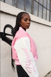 Cropped Letterman Jacket