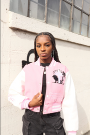 Cropped Letterman Jacket